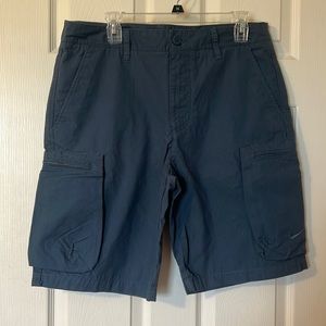 Mens Nike cargo shorts in a cool slate blue color!